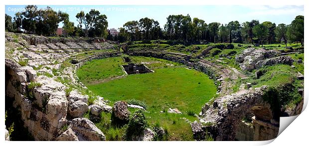 Amphitheatre Syracuse Print by Gwion Healy