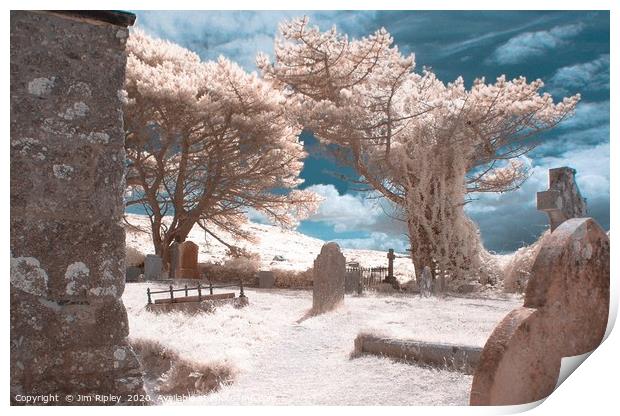 An Infrared shot in Zennor, Cornwall, England. Print by Jim Ripley