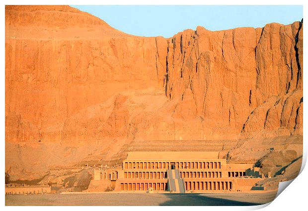 Mortuary Temple of Queen Hatshepsut Print by Jacqueline Burrell