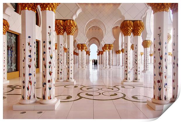 Sheikh Zayed Grand Mosque UAE Print by Jacqueline Burrell