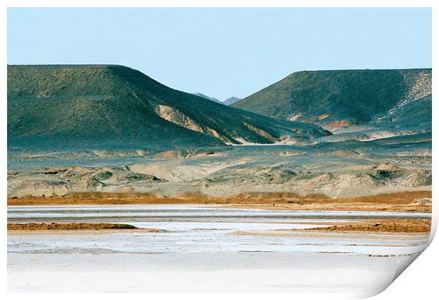 Salt Flats, Eastern Desert Print by Jacqueline Burrell