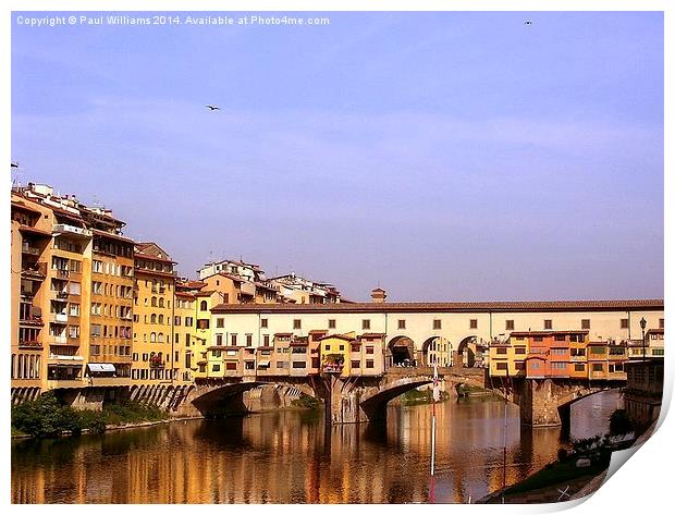 The Ponte Vecchio, Florence Print by Paul Williams