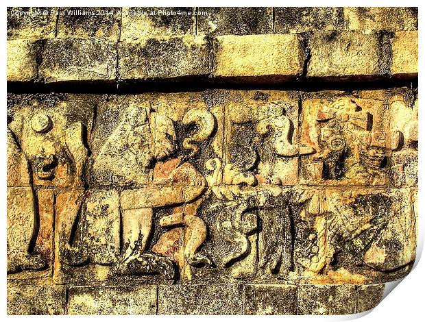Mayan Hieroglyphics Print by Paul Williams