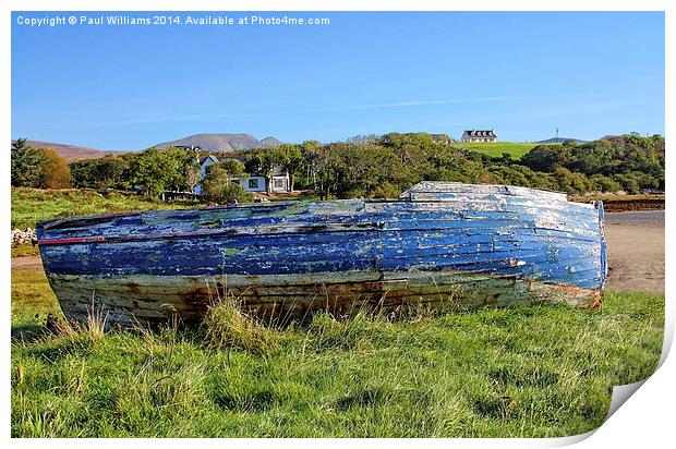 Blue Boat Print by Paul Williams