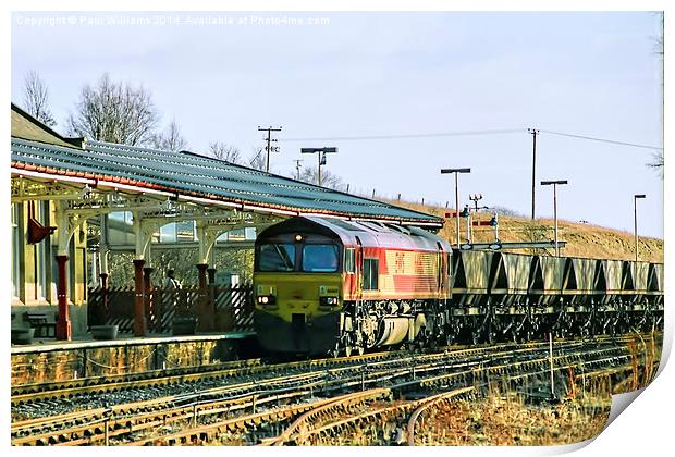 Freight Train at Hellifield Print by Paul Williams
