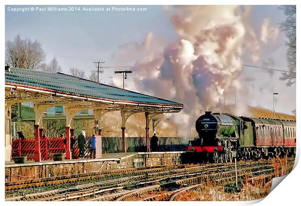 Green Arrow Arriving at Hellifield Print by Paul Williams