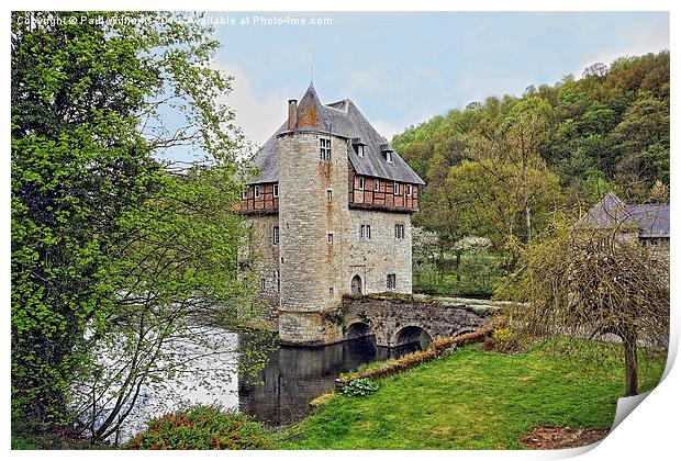 Turreted House in Belgian Ardennes Print by Paul Williams