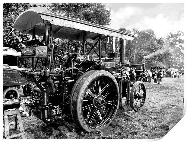  Marshall Steam Tractor Print by Paul Williams