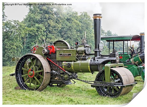Steam Road Roller at Onslow  Print by Paul Williams
