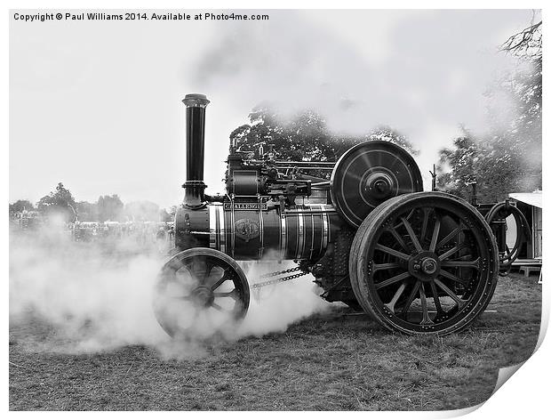  Steam Tractor at Onlow Park Print by Paul Williams
