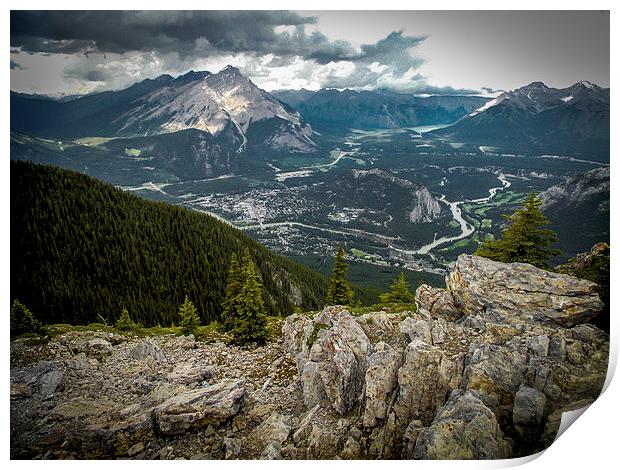Canadian Rockies, Banff Gondola Sulphur Mountain a Print by Chris Curry