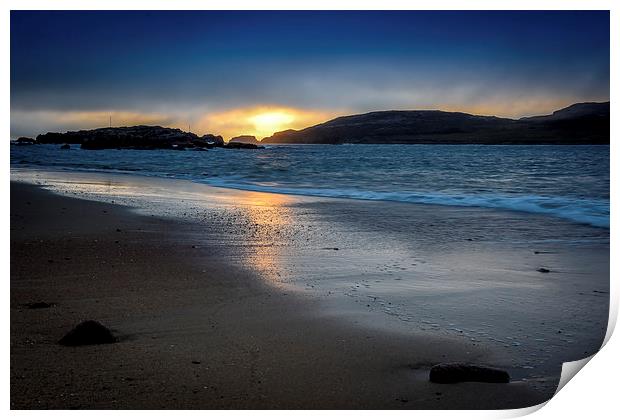  Ireland Cruit Island, Kincasslagh Donegal Sunset Print by Chris Curry