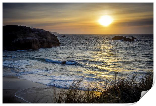  Cruit Island Donegal Ireland Sunset  Print by Chris Curry