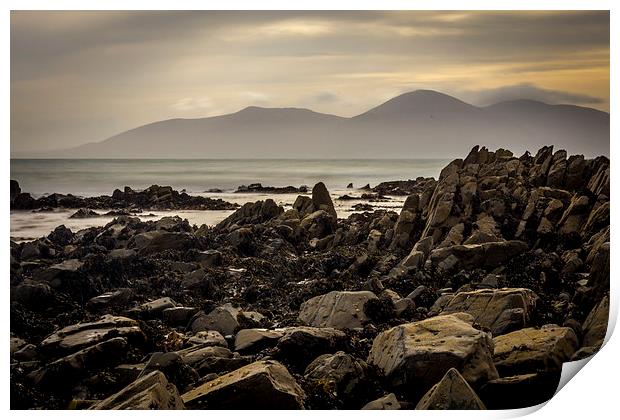 Mourne Mountains View St John's Point N.Ireland Print by Chris Curry