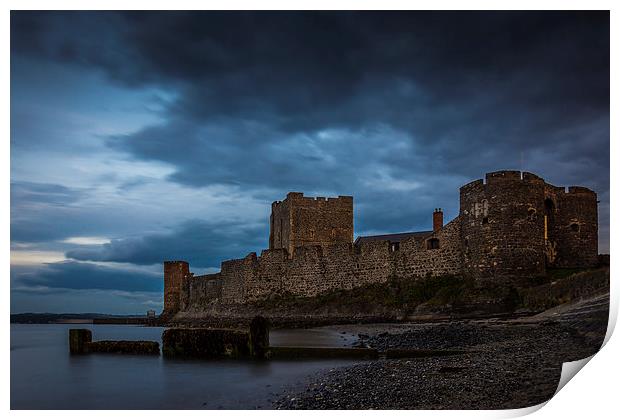 Carrickfergus Castle Nightfall N.Ireland Print by Chris Curry