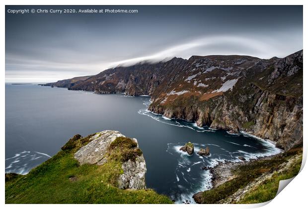Slieve League Cliffs County Donegal Ireland Print by Chris Curry