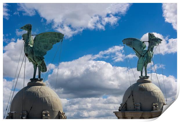 Liverpool Liver Birds Print by Dave Wood