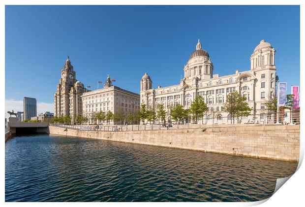 Three Graces, Liverpool Print by Dave Wood