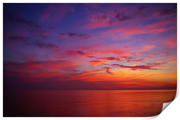 Lake Michigan Sunset Print by Ian Pettman