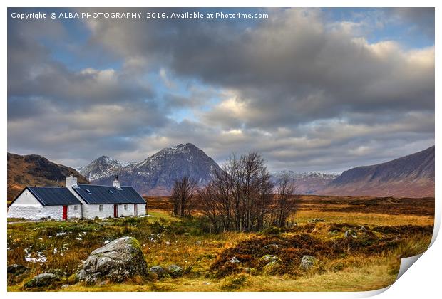 Blackrock Cottage, Glencoe, Scotland. Print by ALBA PHOTOGRAPHY