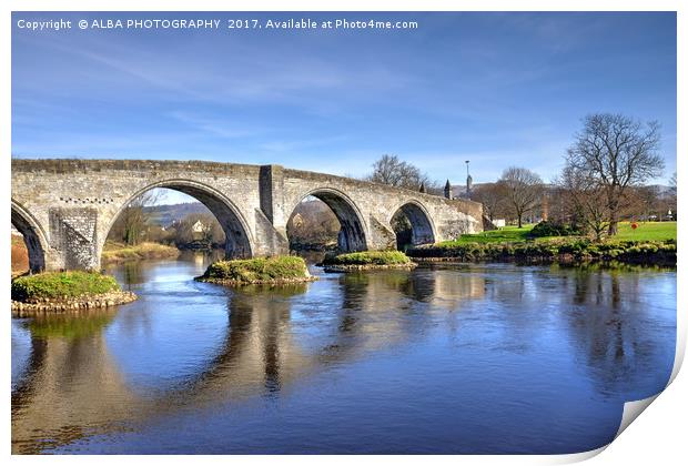 Stirling Old Bridge, Scotland Print by ALBA PHOTOGRAPHY