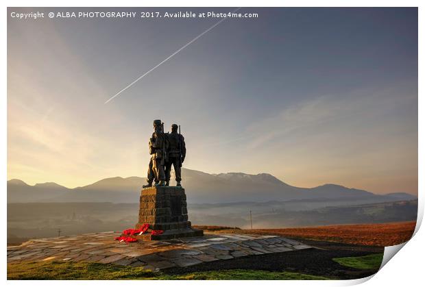 The Commando Memorial, Spean Bridge, Scotland Print by ALBA PHOTOGRAPHY