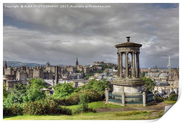 Calton Hill, Edinburgh, Scotland Print by ALBA PHOTOGRAPHY