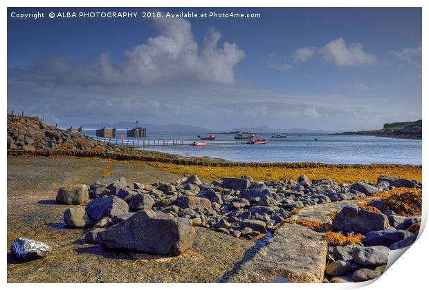 Isle of Muck Harbour, Small Isles, Scotland Print by ALBA PHOTOGRAPHY