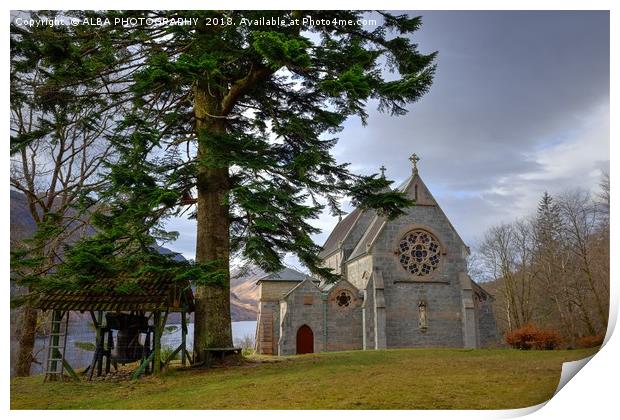 Catholic Church of St Mary & St Finnan, Glenfinnan Print by ALBA PHOTOGRAPHY