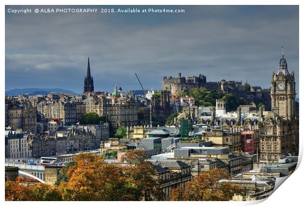  Edinburgh Castle & City Centre, Scotland Print by ALBA PHOTOGRAPHY