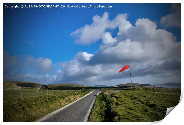 Barra Airport, Outer Hebrides, Scotland. Print by ALBA PHOTOGRAPHY