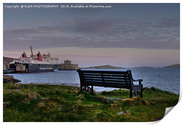 Castlebay Harbour, Isle of Barra, Outer Hebrides. Print by ALBA PHOTOGRAPHY
