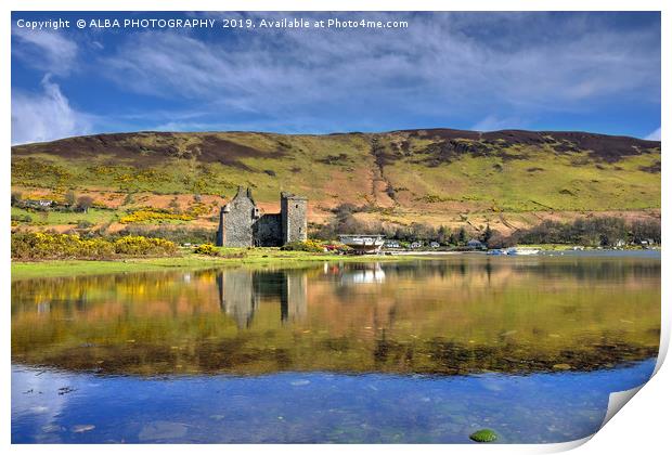 Lochranza Castle, Isle of Arran Print by ALBA PHOTOGRAPHY