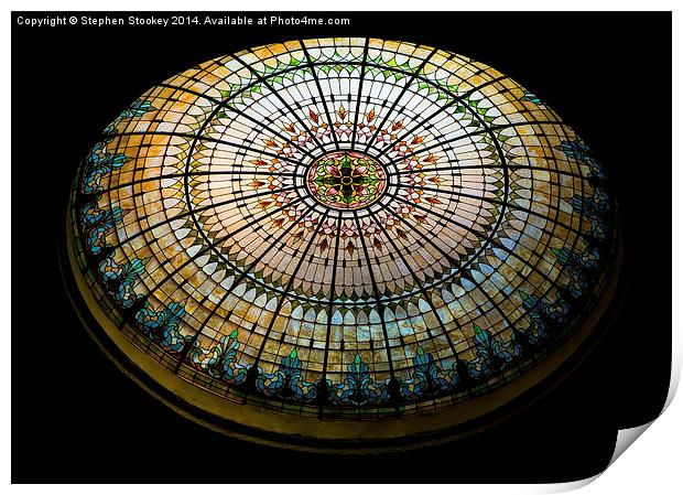  Stained Glass Dome Print by Stephen Stookey