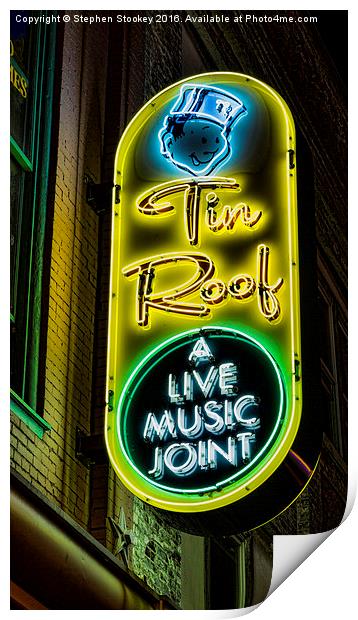  Tin Roof Print by Stephen Stookey