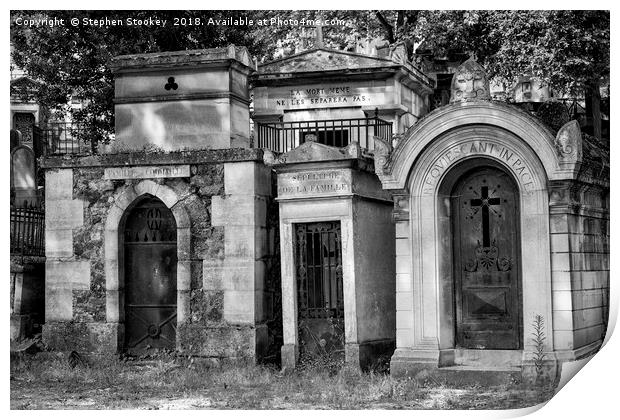 Eternal Rest - Pere Lachaise Cemetery #2 Print by Stephen Stookey
