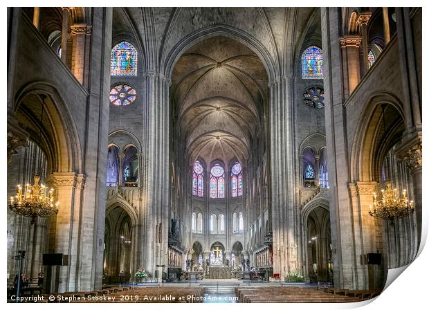 Notre Dame Altar - #2 Print by Stephen Stookey