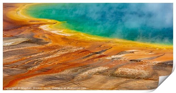 Grand Prismatic Spring - Yellowstone National Park Print by Stephen Stookey
