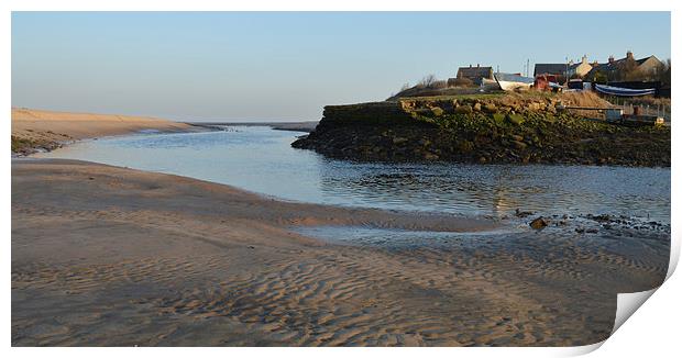 Low Tide River Wansbeck Print by Michael Ross