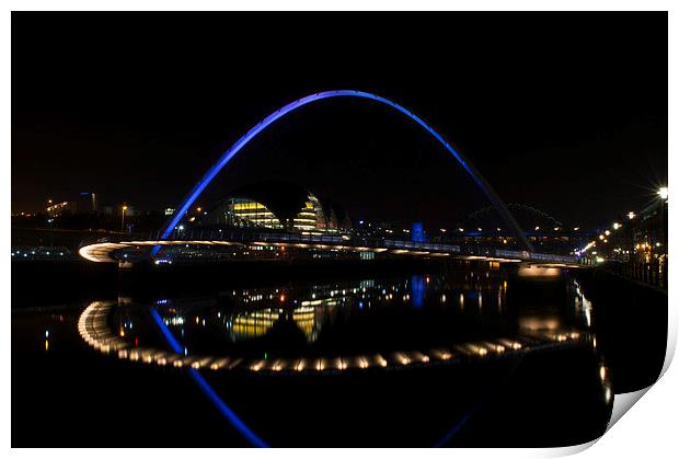 Newcastle Millenium Bridge Print by Michael Ross