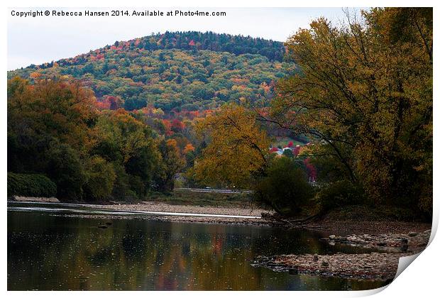  October on the Susquehanna River Print by Rebecca Hansen