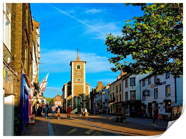 A Summer Evening in Keswick Print by Gisela Scheffbuch