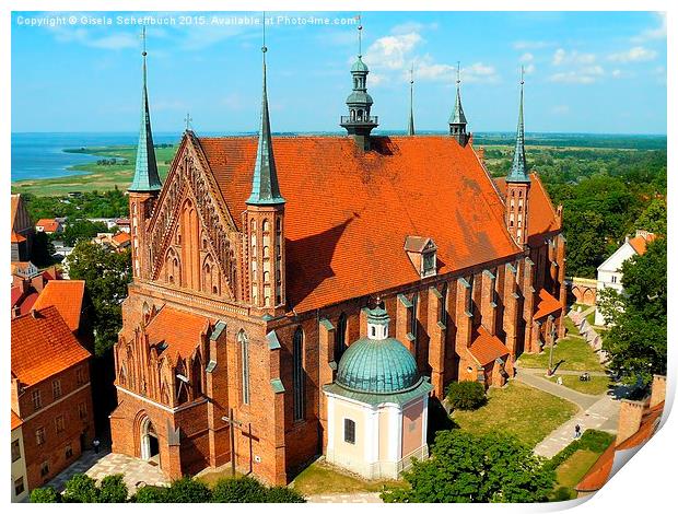  Frombork Cathedral Print by Gisela Scheffbuch