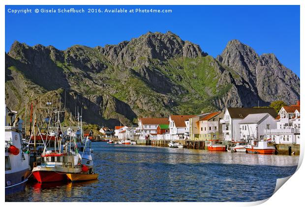 The Scenic Fishing Village of Henningsvær   Print by Gisela Scheffbuch