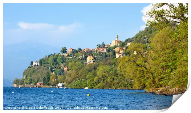 Lago Maggiore Scenery Print by Gisela Scheffbuch