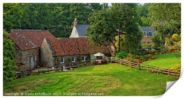 Garden Idyll on the Island of Jersey Print by Gisela Scheffbuch