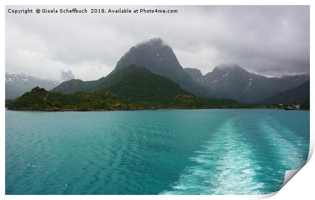 Heavy Rain on the Lofoten Islands  Print by Gisela Scheffbuch