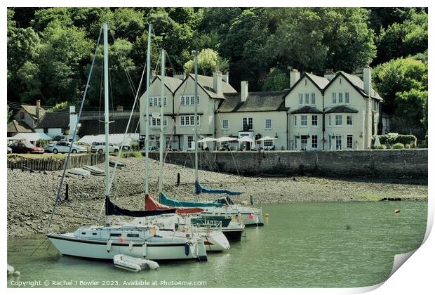 Boats at Porlock Weir Print by RJ Bowler