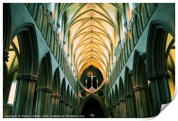 Majestic Wells Cathedral Print by RJ Bowler