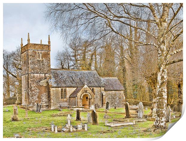 St Andrews Church, Holcombe Print by Sue Thomas
